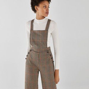 Bershka Plaid Overalls/Jumpsuit